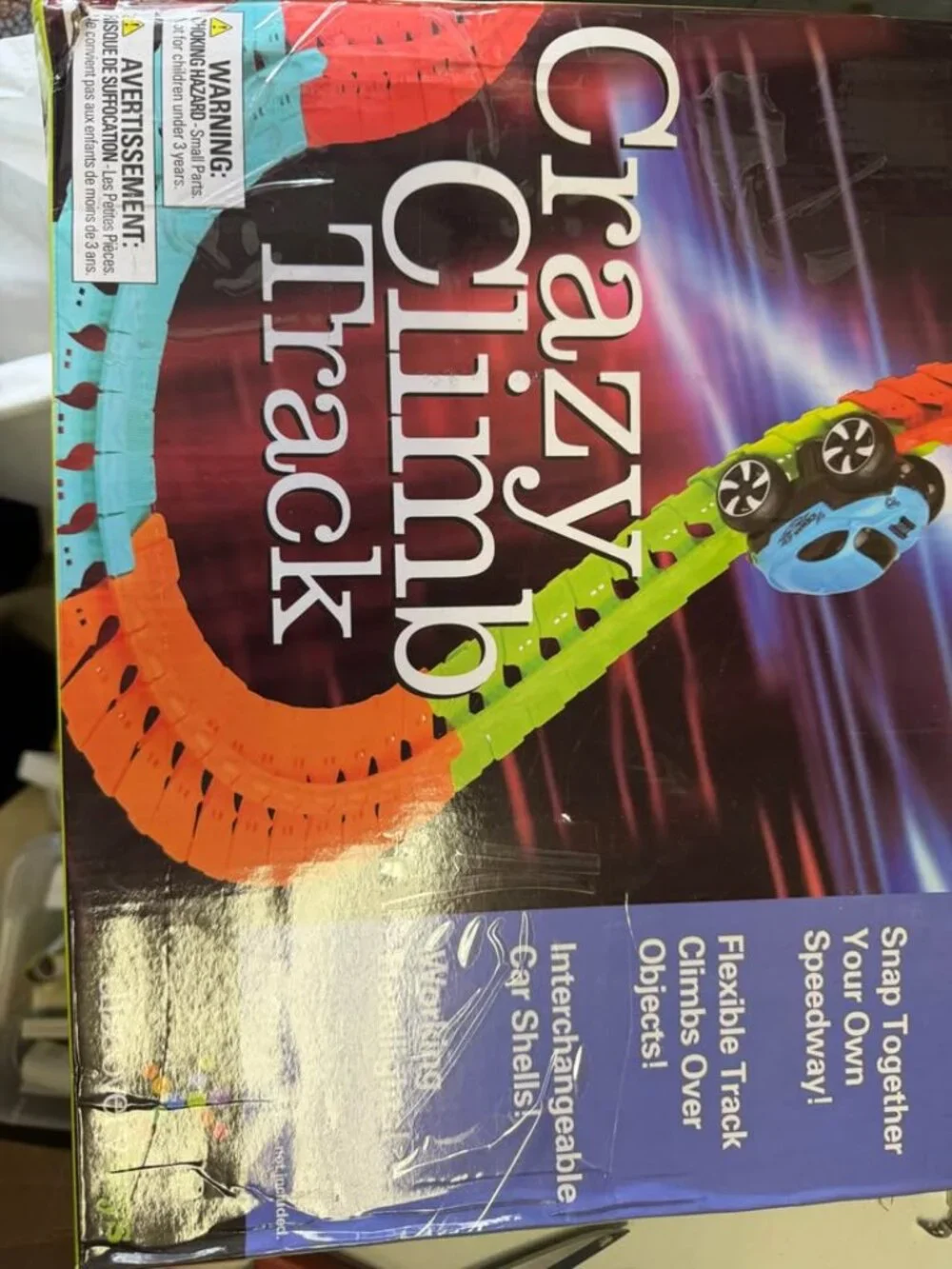 Climbing flexible car track toy